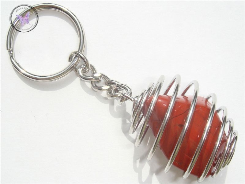 Red Jasper Tumble Stone Keychain